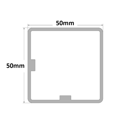 10-5050-0-60IN MODULAR SOLUTIONS EXTRUDED PROFILE 50MM X 50MM PROFILE SLEAVE FOR 45MM X 45MM PROFILE, CUT TO THE LENGTH OF 60 INCH